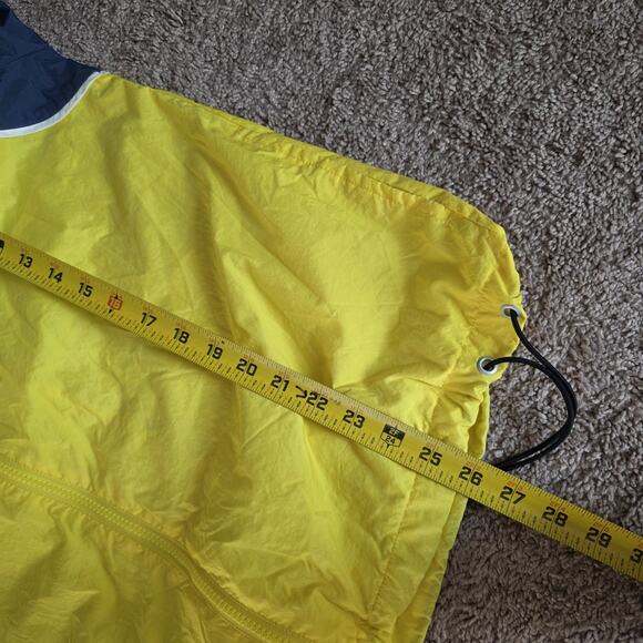 Vintage Adidas Tracksuit Jacket Men Medium M Windbreaker Yellow Blue Embroidered - Picture 10 of 10